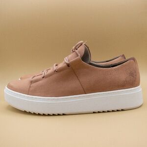 Eileen Fisher Prescot Platform Tan Nubuck Suede Leather Shoes Women's Size 10